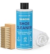 Nanoxa Shoe Cleaner, 10.14 fl oz Premium Shoe Cleaning Kit with Brush &amp; Towel, Sneaker Cleaner Ki...