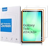 CoBak 2-Pack Tempered Glass Screen Protector for Samsung Galaxy Tab A11 Plus (A11+) 2025 / Tab A9...
