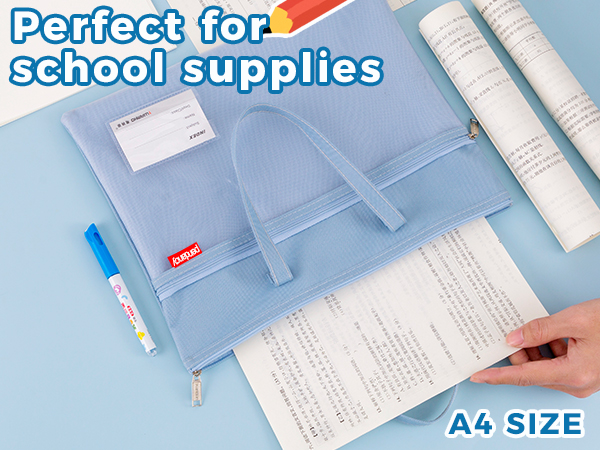 A3 A4 Size Mesh Zipper Pouch