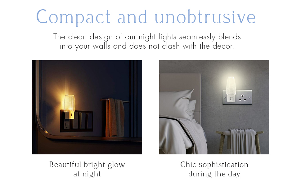 Plug in Night Light with Manual On/Off Switch for Hallway, Kid’s Bedroom Stairways Includes 4W Bulb