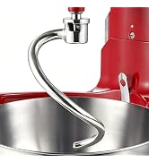 Ezato Stainless Steel Spiral Dough Hook for 6QT KitchenAid Bowl-Lift Stand Mixers – Dishwasher Sa...