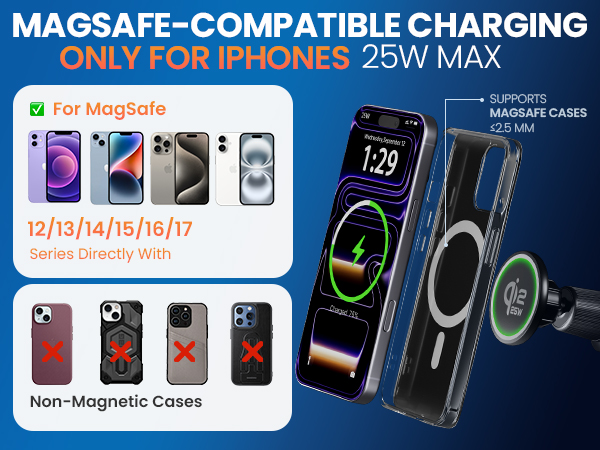 magsafe car mount charger iphone car mount wireless car charger car phone charger