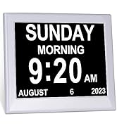 TSITSC Dementia Clock - Day Date Time Clock for Seniors Elderly Digital Calendar Impaired Vision ...