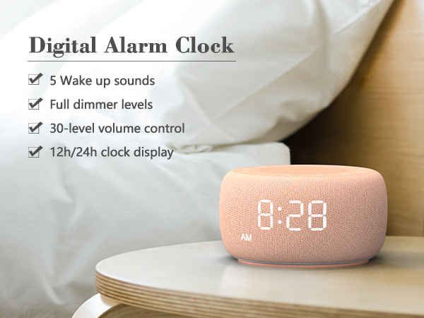 Sound machine alarm clock