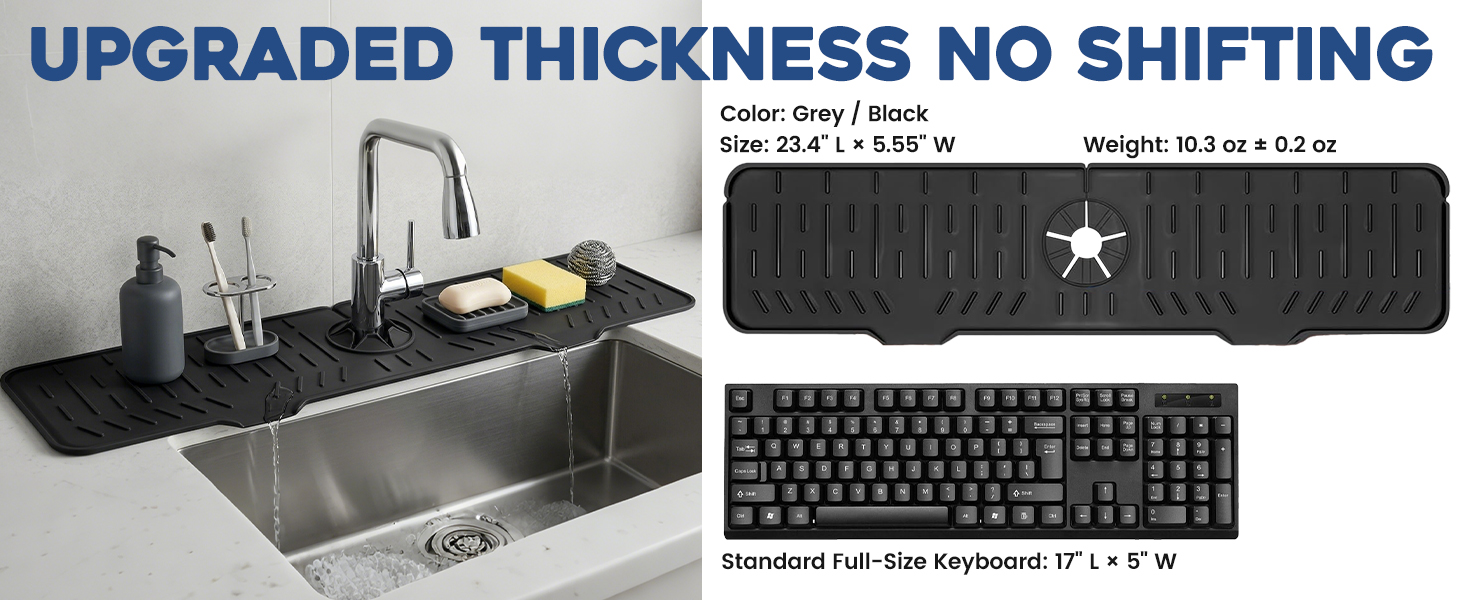 Silicone Faucet Mat Drip Catcher Drying Tray Mat Dish Kitchen Accessories Sink Splash Guard