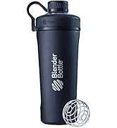 BlenderBottle Radian Shaker Cup Insulated Stainless Steel Water Bottle with Wire Whisk, 26-Ounce,...