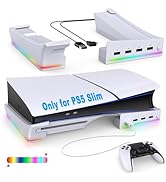 Fastsnail Horizontal Stand with RGB LED Light for New PS5 Slim Console,Stand Holder Accessories w...