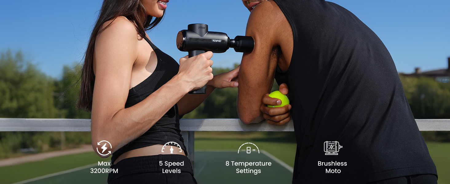 Massage Gun with Heat and Cold Therapy Professional Deep Tissue Handheld Massager