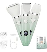 SIDHGN 3-in-1 Painless Bikini Trimmer for Women - Electric Pubic Hair Shaver with Ceramic Blade, ...
