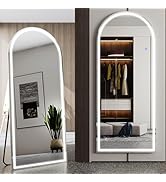 Antok LED Full Length Mirror, 71" x 28" Lighted Floor Standing LED Mirror Full Length,Hanging Mir...