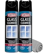 Weiman Glass Cleaner Aerosol Spray for Windows, Mirrors, Shower Doors, No Drip Foam, Residue &amp; St...