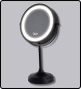 Ultra Zoom 20X Magnifying Lighted Makeup Mirror - 20X &amp;amp;amp; 1X Dual Sided LED Make Up Mirror