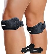 HiRui 2 Pack Patella Tendon Knee Straps - Knee Pain Relief &amp; Patella Stabilizer Brace Support for...