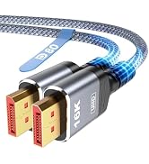 Highwings 80Gbps Displayport Cable 2.1 6.6FT, 16K@60Hz, 8K@120Hz, 4K@240Hz, DP 2.1 Cable 16K Brai...