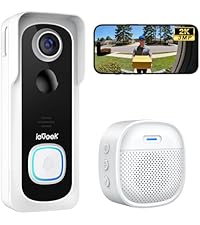ieGeek Doorbell Camera Wireless No Subscription, 5MP Ultra Clear View Night Vision, PIR Motion Detec...