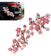 sdidzad 32 PCS 3D Stereo Cherry Blossom Car Stickers, Flower Design DIY Car Body Bumper Decoratio...