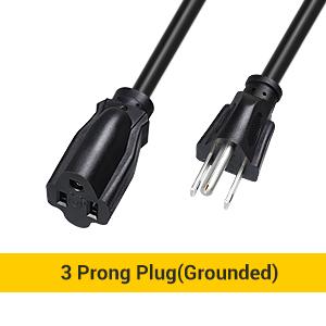 3 prong Extension cord plug outlet 