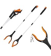 Grabber Reacher Tool, 2 Pack 32" Foldable Lightweight Trash Claw Grabbers for Elderly, 360° Rotat...
