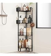 Orimade Rustproof 4 Tier Floor Standing Corner Shower Caddy Organizer with Toothbrush Holder, Lar...