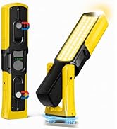 Magnetic Flashlight 6000mAh Rechargeable, LED Underhood Protable Work Light | 5 Light Modes, 180°...