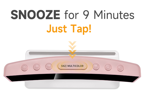 easy to use alarm clock with 9 minute snooze simple setup large buttons for kids teens seniors