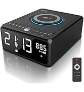 Gelielim Boombox CD Player Alarm Clock, Digital FM Radio, Bluetooth CD Player with Remote, 10W Wi...