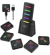 Esky Key Finder: Wallet Tracker with 100dB Sound &amp; Rechargeable 5 Receivers - 197ft Working Range...