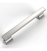 Amerdeco 10 Pack Brushed Satin Nickel Cabinet Pulls 5 Inch(128mm) Hole Centers Kitchen Cabinet Ha...