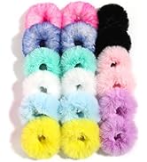 Fuzzy Furry Hair Accessories - Artificial Fuzzy Faux Fur Hair Band, Rope Hair Holder, Wristband, ...