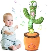 SANJOIN Cactus Baby Toy Talking Dancing Singing Adjustable Volume, Baby Girl for 1 Year Old, Infa...