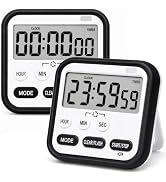 Digital Timer for Kids Classroom Kitchen Timers 24H Timer Clock Black | Loud Alarm/Silent Mode, C...
