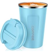 CS COSDDI 12 oz Stainless Steel Vacuum Insulated Tumbler - Coffee Travel Mug Spill Proof with Lid...