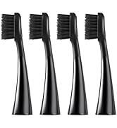Seago Toothbrush Replacement Heads for SG-540 and SG-982, Pack of 4(Black)