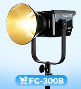 NANLITE FC-300B 350w LED Video Light, CRI 96+ 2,700K-6,500K Bi-Color Photography Light with Bowen...