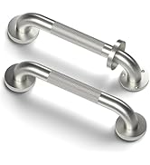 Grab Bars for Shower Heavy-Duty(2Pack) 12-Inch Knurled Stainless ADA Compliant 500lbs for Bathroo...