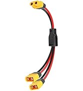 GINTOOYUN XT60 Y Splitter Extension Cable 12 AWG XT60 Female to Dual Male Connector Adapter for S...