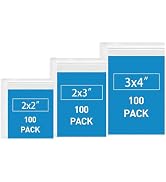 Small Plastic Bags, 300 PCS Mini Baggies 3 Assorted Sizes 2x2 2x3 3x4 Inch. Mini Jewelry Baggies ...
