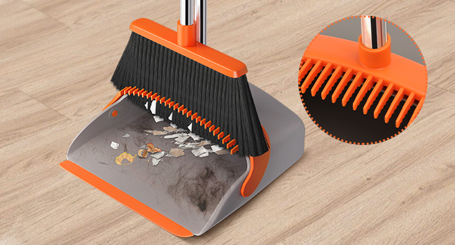 Broom and Dustpan Set New Orange