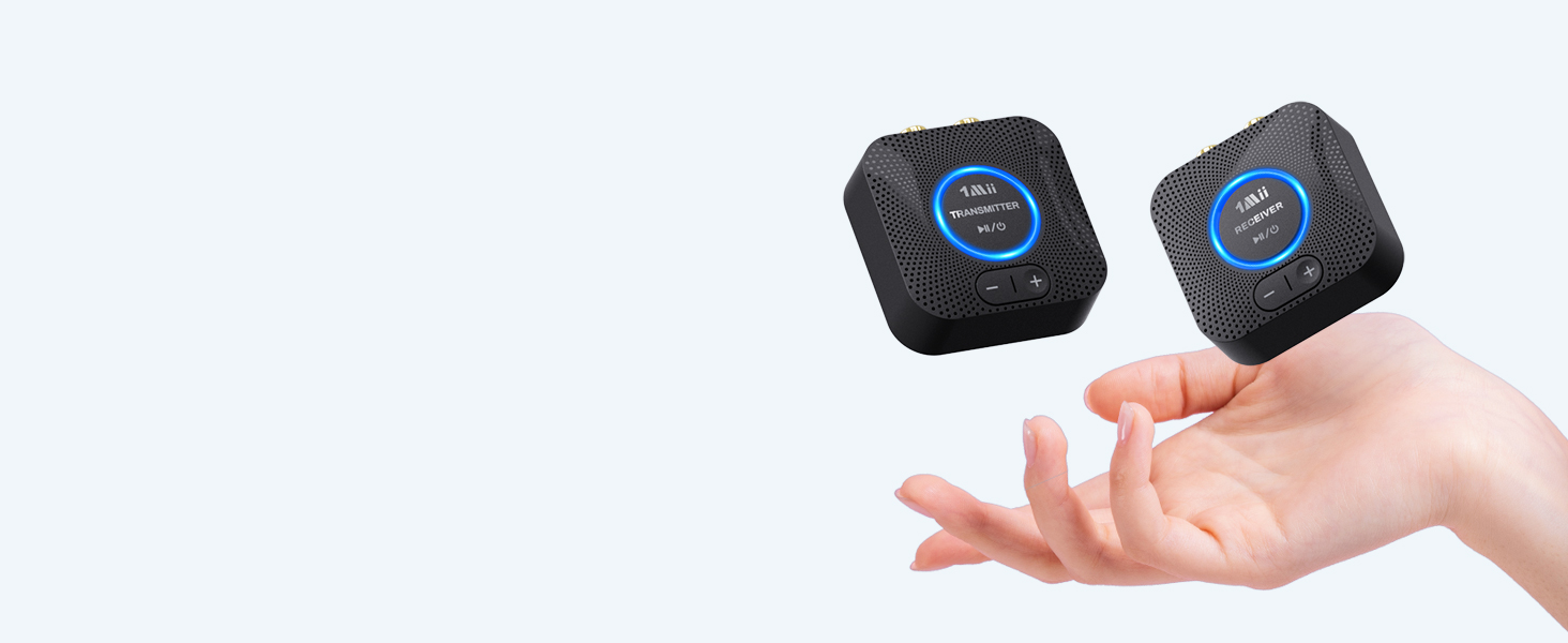 Series of hands demonstrating use of small black electronic devices or remote controls against white background.