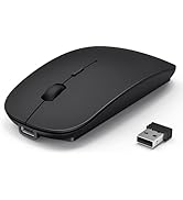 TECKNET Bluetooth Wireless Mouse, 6 Adjustable DPI, Dual Mode (Bluetooth 5.2/3.0 and 2.4G USB Rec...