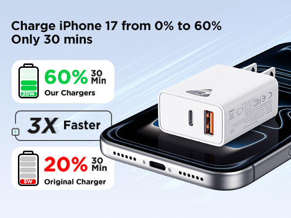 iphone charger block fast charging for iphone 17 16 15 14 13 12 11 X XR SE 8 7 6