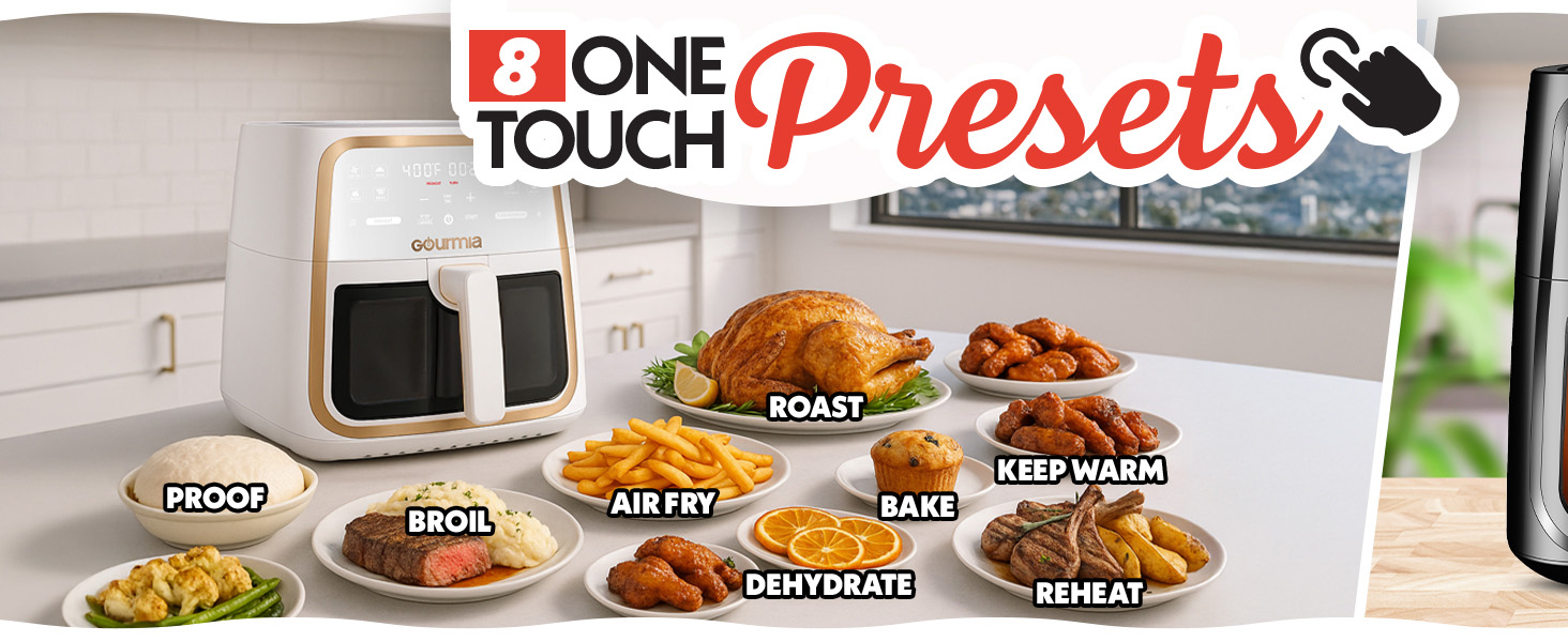 8 cooking presets for air frying at home