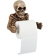 DS. DISTINCTIVE STYLE Skull Toilet Paper Holder Wall Mount Resin Toilet Tissue Holder Gothic Bath...