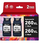 EaseFusion 260XL Replacement for Canon 260XL PG-260 Black Ink Cartridges 260 PG260 Compatible wit...