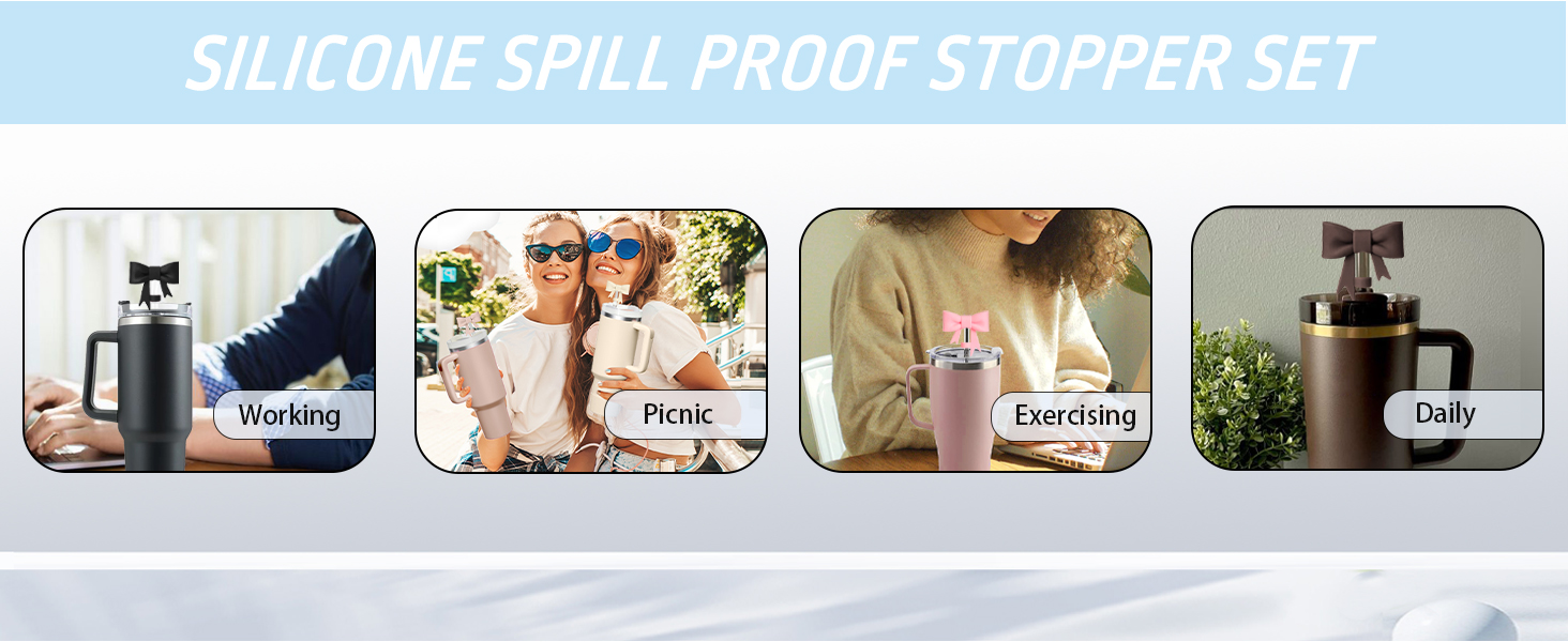 bow straw toppers