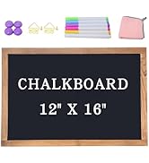 TONICE Magnetic Chalkboard Small Chalkboard for Wall Rustic Wood Framed Decorative Blackboard for...