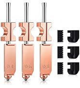 HIKUDIY 3CS Upgraded 0.4/0.6/0.8mm Integrated Nozzle Kit for Flashforge Adventurer 5X, Quick-Rele...