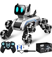 SIMREX Robot Dog RC Stunt Car Toys - Gesture Sensing Remote Control car with Mecanum Wheels, LED ...