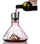 Gold Iceberg Wine Decanter,Red Wine Carafe with Built-in-Aerator,Wine Aerator,Wine Gifts for Chri...