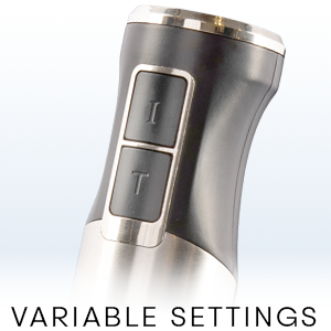 Close up shot of the 2 speed settings on the appliance